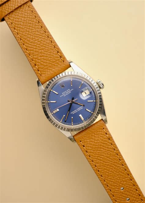 Rolex Datejust 1603 / Blue Sigma Dial / With Box / Jubilee / for 